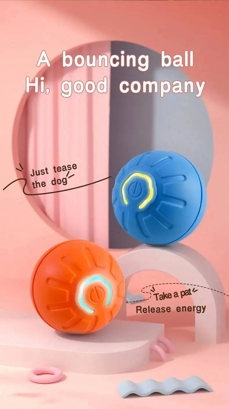 Smart Dog Toy Ball Electronic Interactive Pet Toy Moving Ball USB Automatic Moving Jumping Bouncing