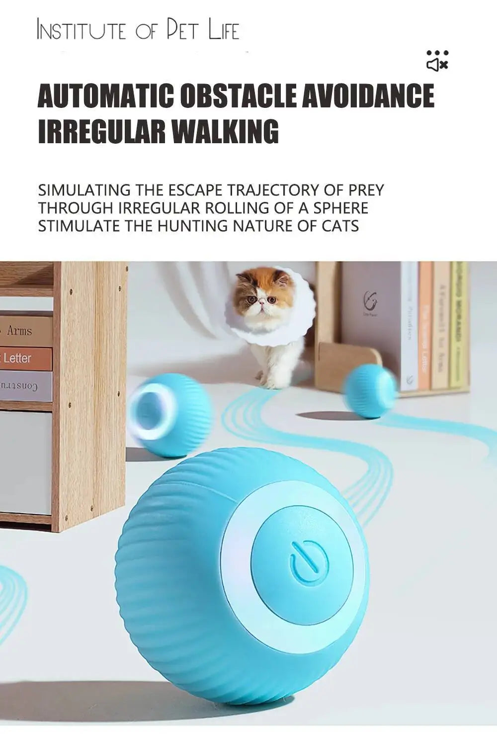Smart Dog Toy Ball Electronic Interactive Pet Toy Moving Ball USB Automatic Moving Jumping Bouncing