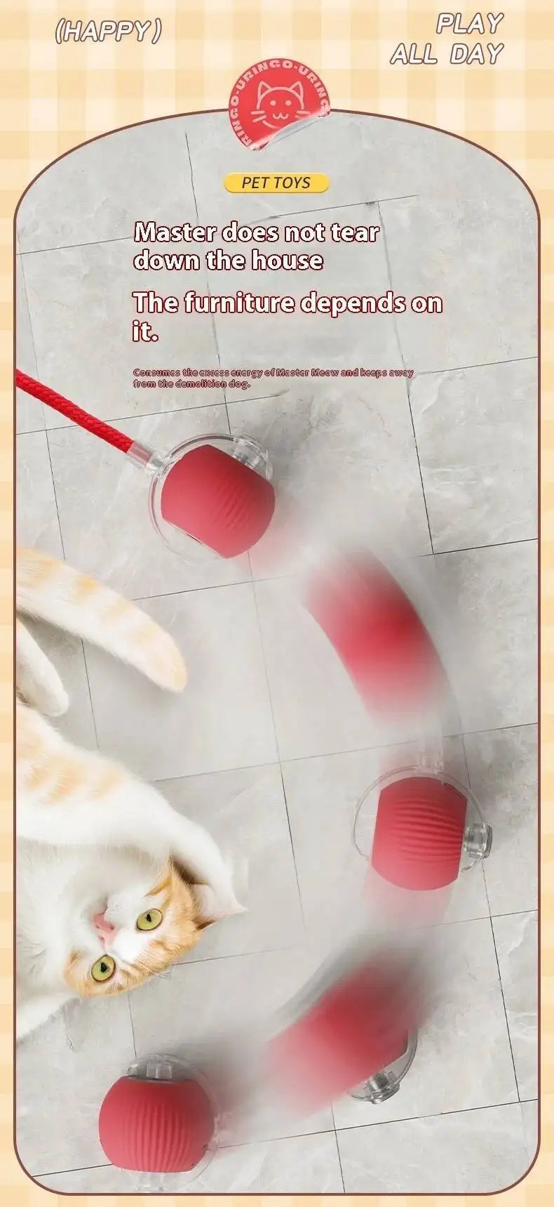 Smart Dog Toy Ball Electronic Interactive Pet Toy Moving Ball USB Automatic Moving Jumping Bouncing