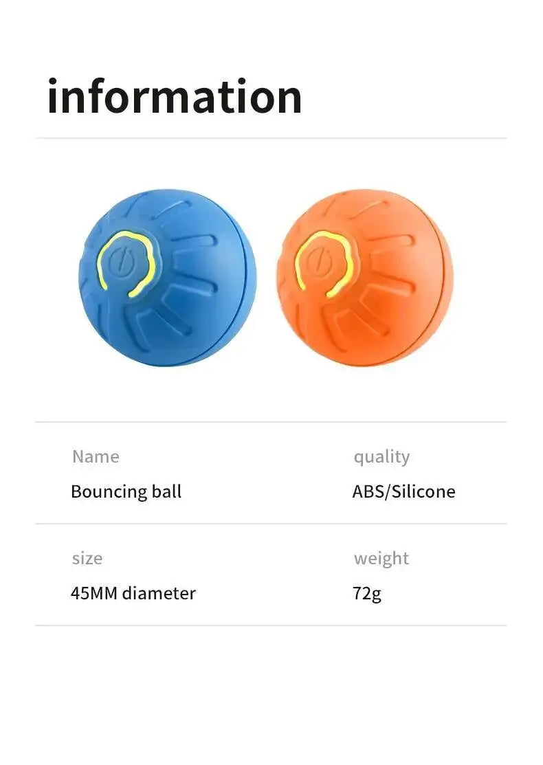 Smart Dog Toy Ball Electronic Interactive Pet Toy Moving Ball USB Automatic Moving Jumping Bouncing
