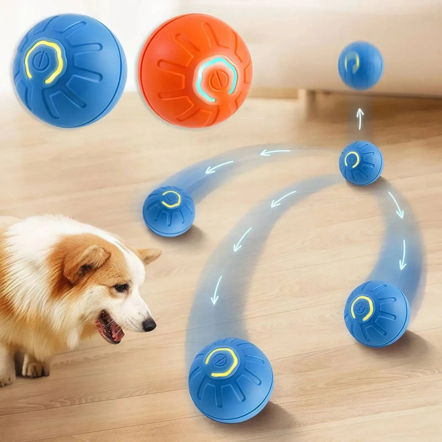 Smart Dog Toy Ball Electronic Interactive Pet Toy Moving Ball USB Automatic Moving Jumping Bouncing