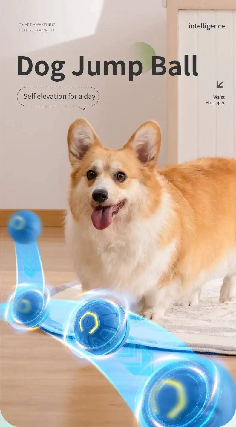 Smart Dog Toy Ball Electronic Interactive Pet Toy Moving Ball USB Automatic Moving Jumping Bouncing