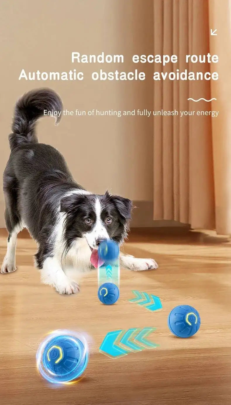 Smart Dog Toy Ball Electronic Interactive Pet Toy Moving Ball USB Automatic Moving Jumping Bouncing