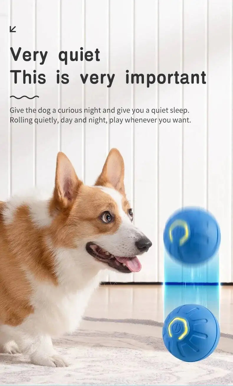 Smart Dog Toy Ball Electronic Interactive Pet Toy Moving Ball USB Automatic Moving Jumping Bouncing