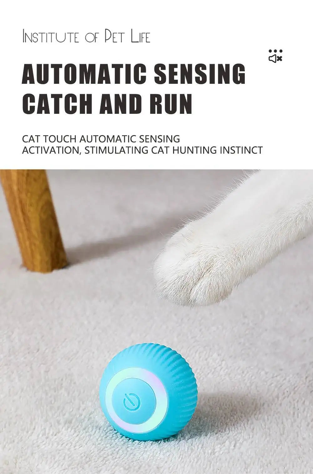 Smart Dog Toy Ball Electronic Interactive Pet Toy Moving Ball USB Automatic Moving Jumping Bouncing