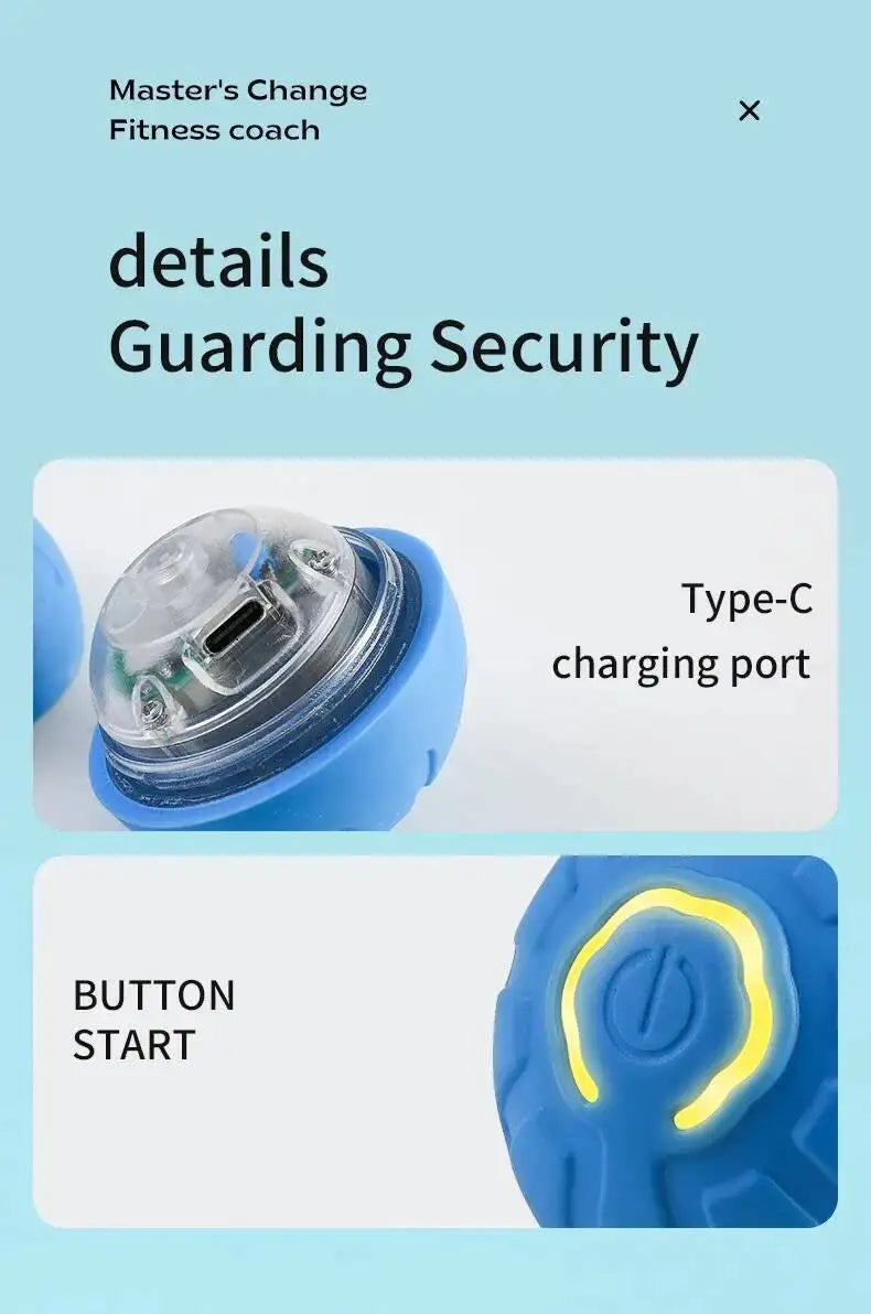 Smart Dog Toy Ball Electronic Interactive Pet Toy Moving Ball USB Automatic Moving Jumping Bouncing